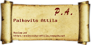 Palkovits Attila névjegykártya