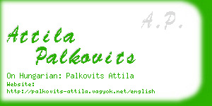 attila palkovits business card